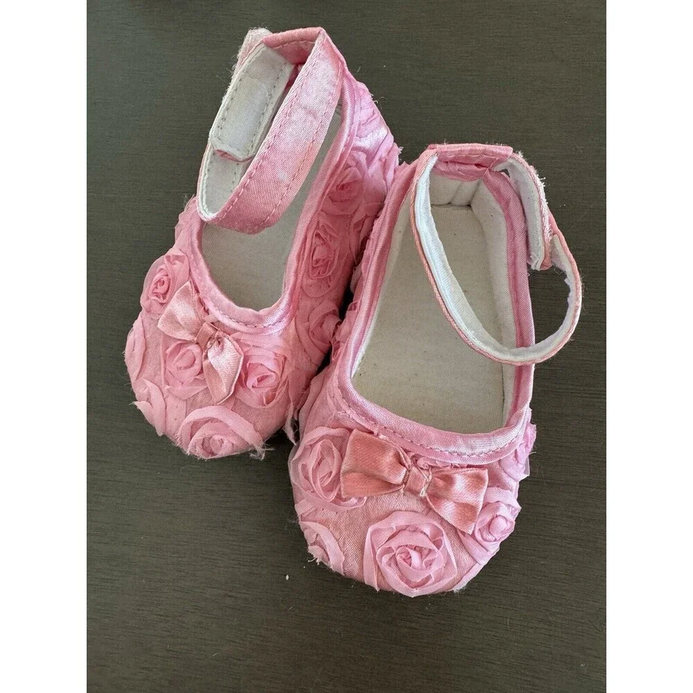 Baby Girl shoes lot Adidas moccasins 1st Christmas hat Koala tights Sz 6-12 M